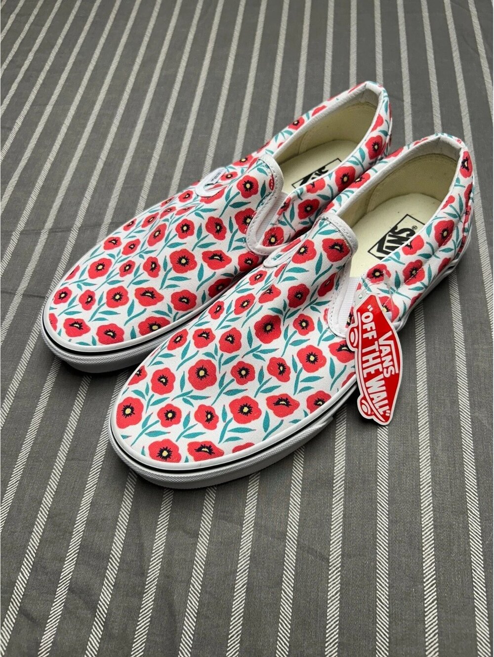 VANS Slip-On Flowers US Mens Size 11 Womens Size 12.5 Rare